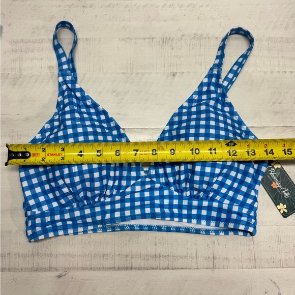 Blooming jelly High Waisted Bikini Set swimsuit Tummy Control Gingham swimwear - Picture 7 of 11